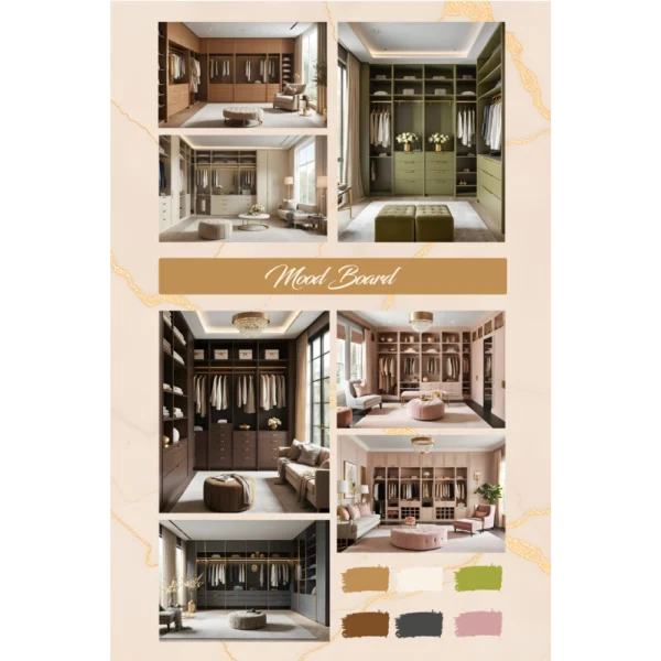 Golden Elegance Mood Board Kit