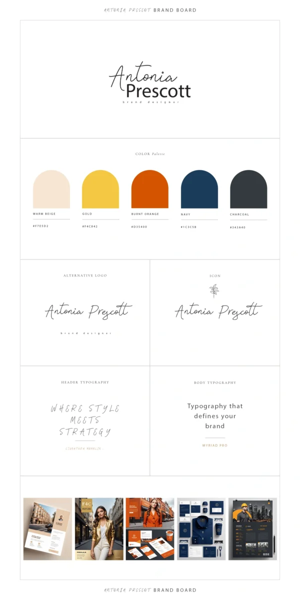 Antonia Prescott | Stunning Pre-Made Logo