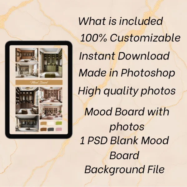 Golden Elegance Mood Board