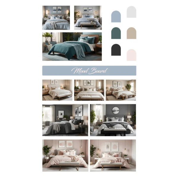 Gentle Blues Mood Board Kit