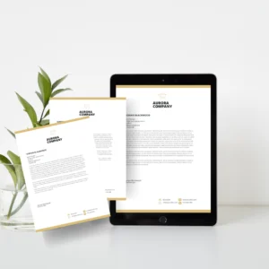 Gold Modern Letterhead